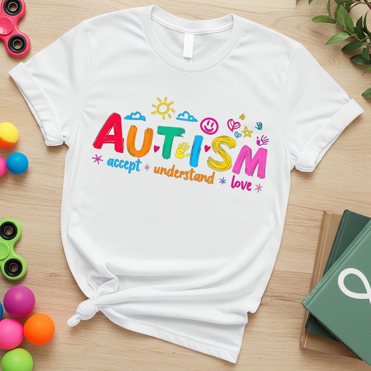 Autism Awareness – Colorful Doodle Edition (Accept, Understand, Love)