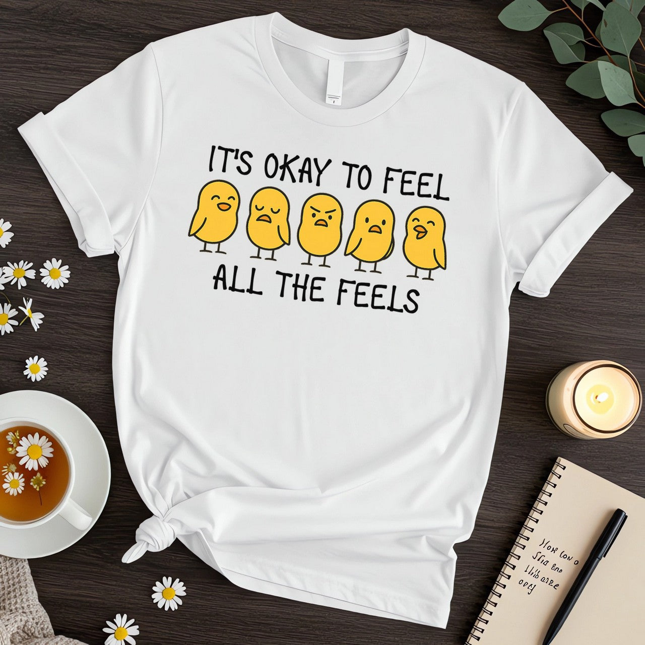 It’s Okay to Feel All the Feels (Cute Mental Health Awareness Design)