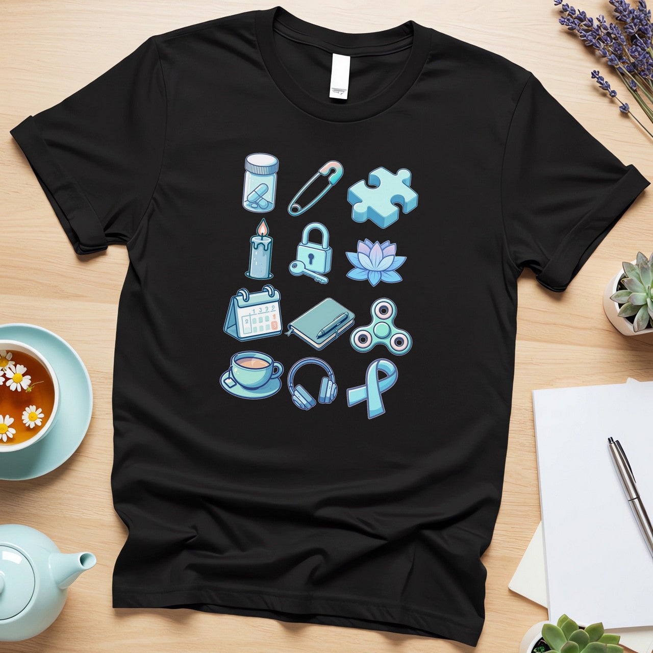 Mental Wellness Tools (Illustrated Self-Care Symbols Design)
