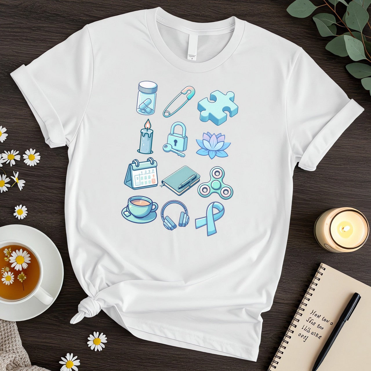 Mental Wellness Tools (Illustrated Self-Care Symbols Design)