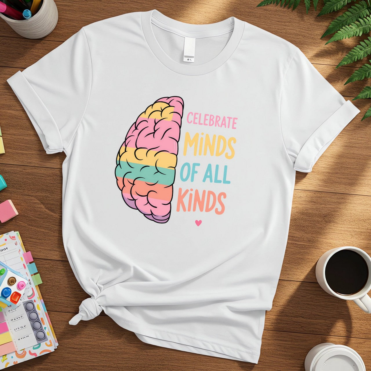 Celebrate Minds of All Kinds – Coral Glow (Neurodivergent Empowerment)