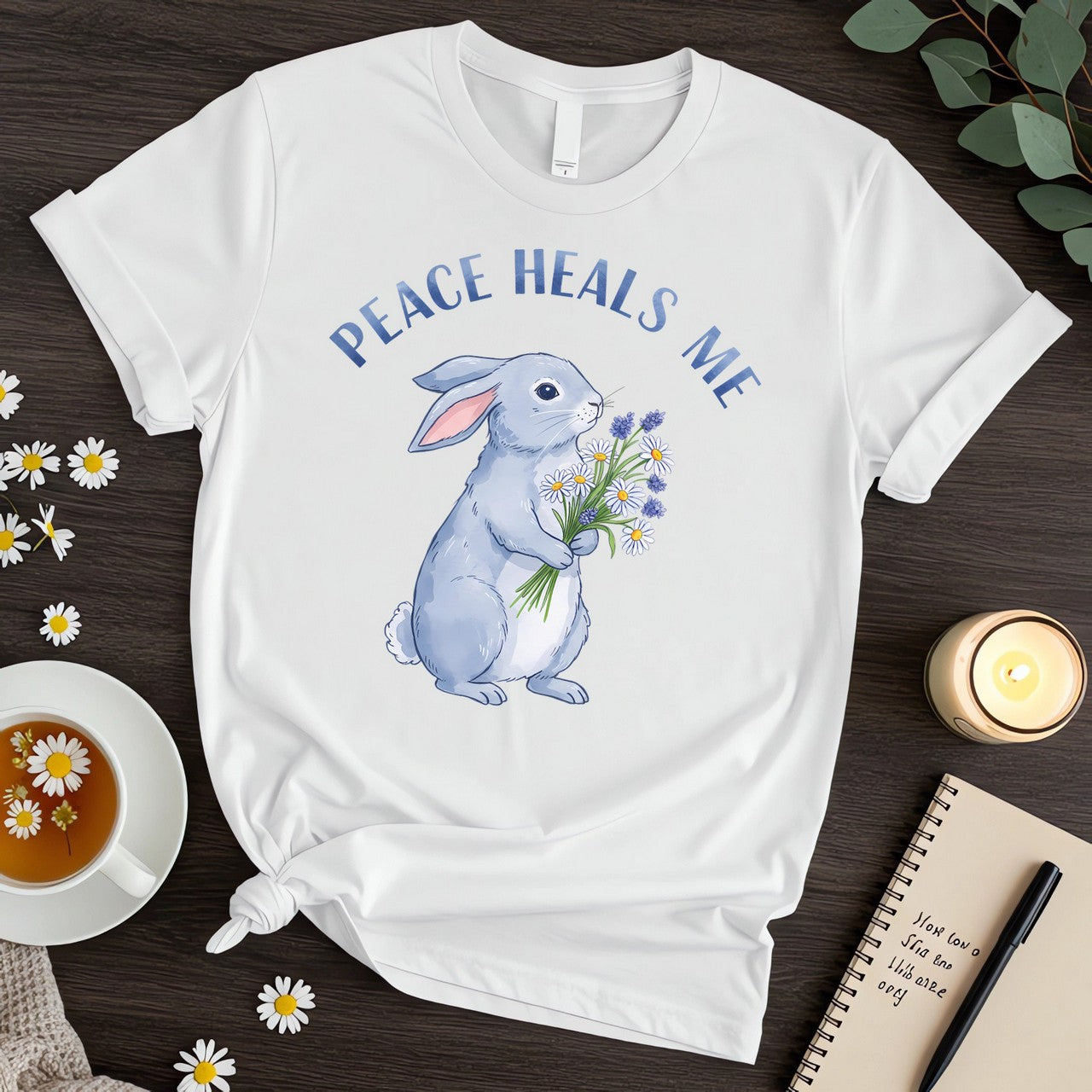 Peace Heals Me (Calming Bunny Mental Wellness Design)