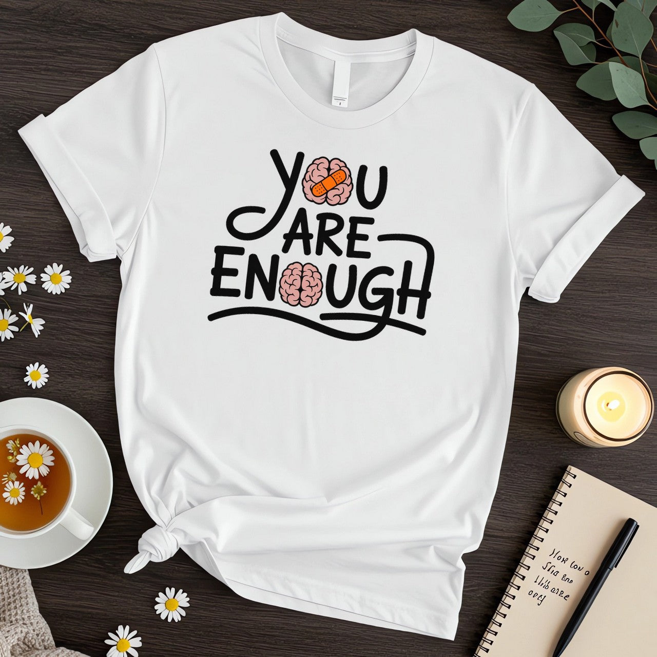 You Are Enough (Mental Health Affirmation with Healing Brain)