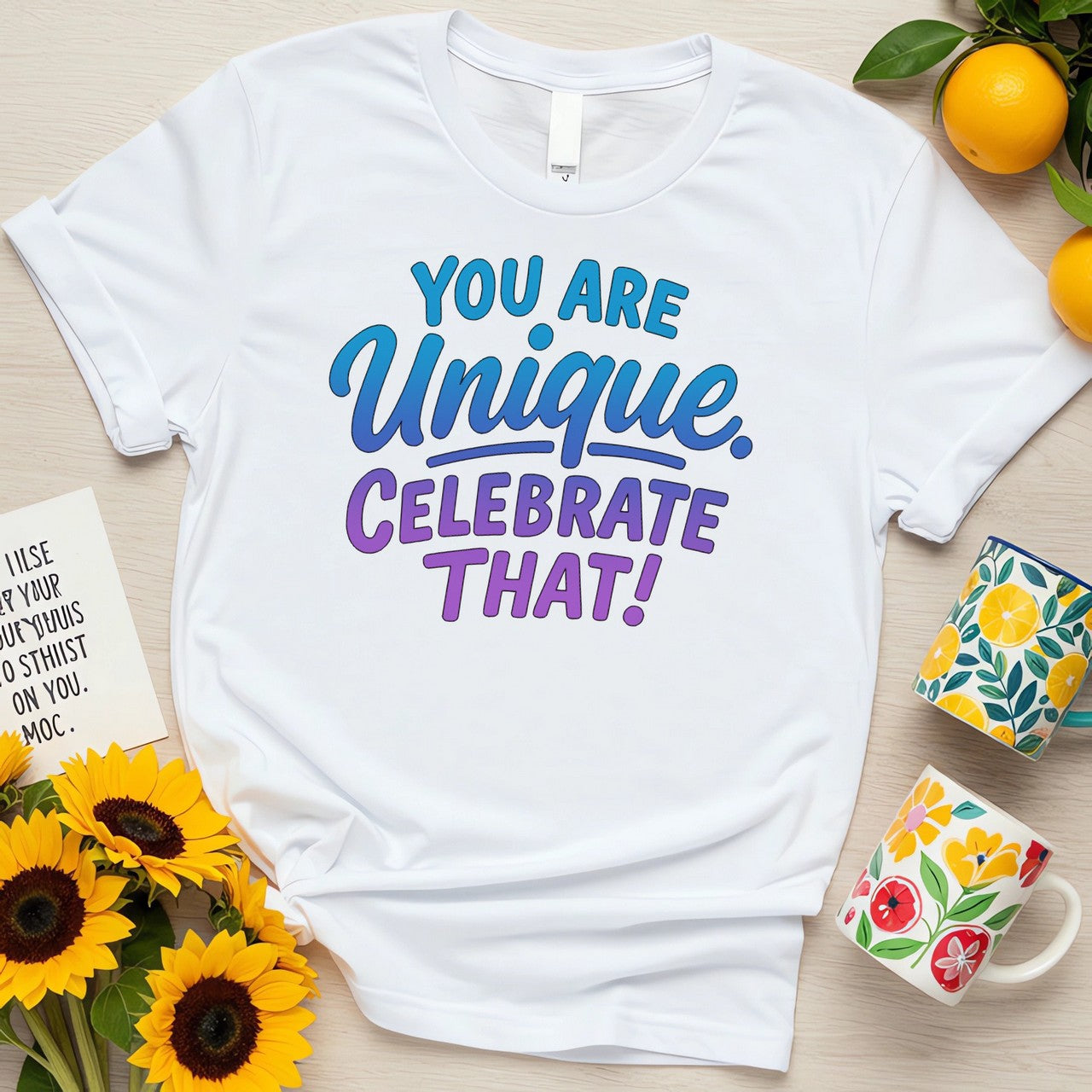 You Are Unique (Celebrate That! Bold Gradient Affirmation Design)