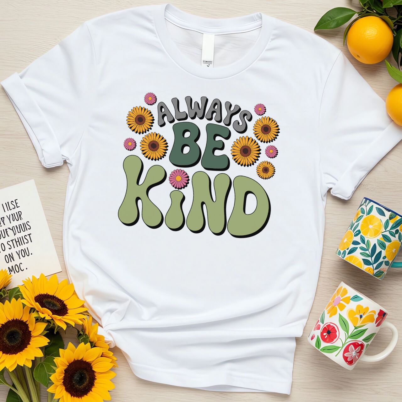 Groovy Floral Positivity (Always Be Kind Daisy Design)