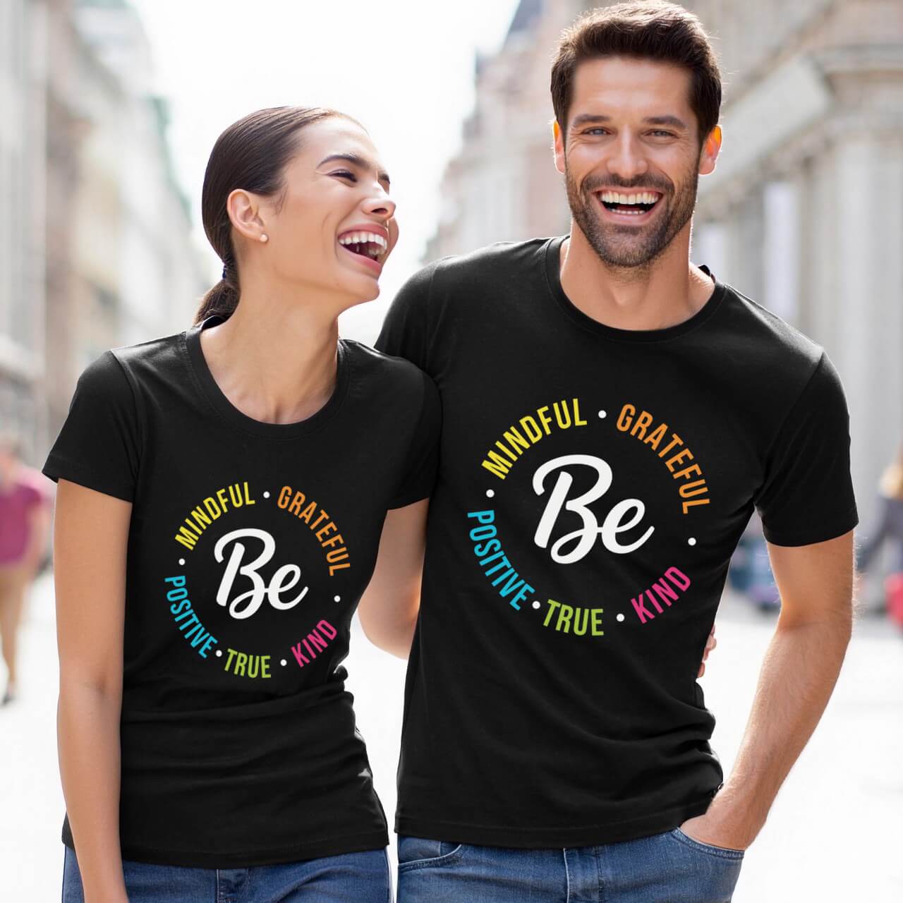 Colorful Positivity Circle (Be Kind Grateful Mindful Design)
