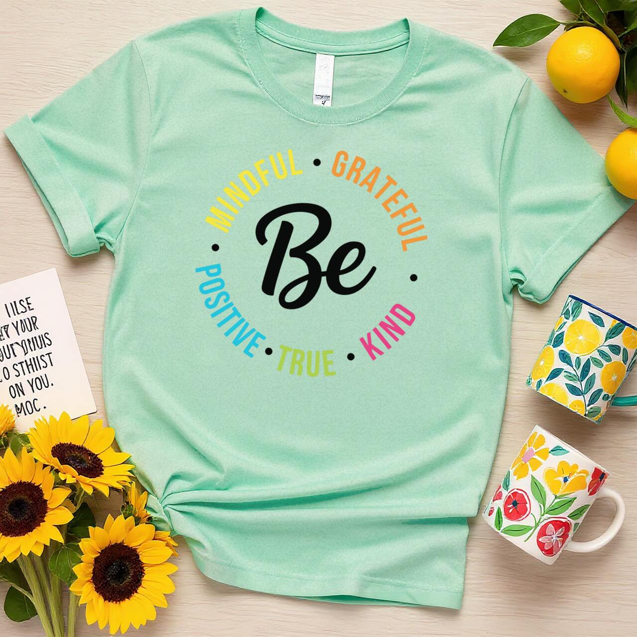 Colorful Positivity Circle (Be Kind Grateful Mindful Design)