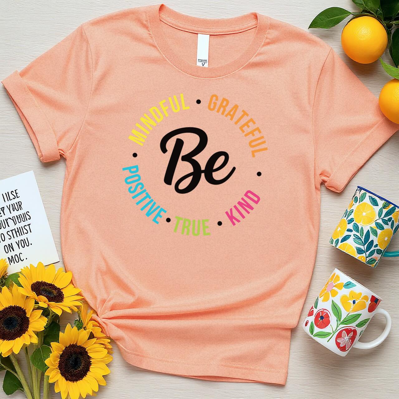 Colorful Positivity Circle (Be Kind Grateful Mindful Design)
