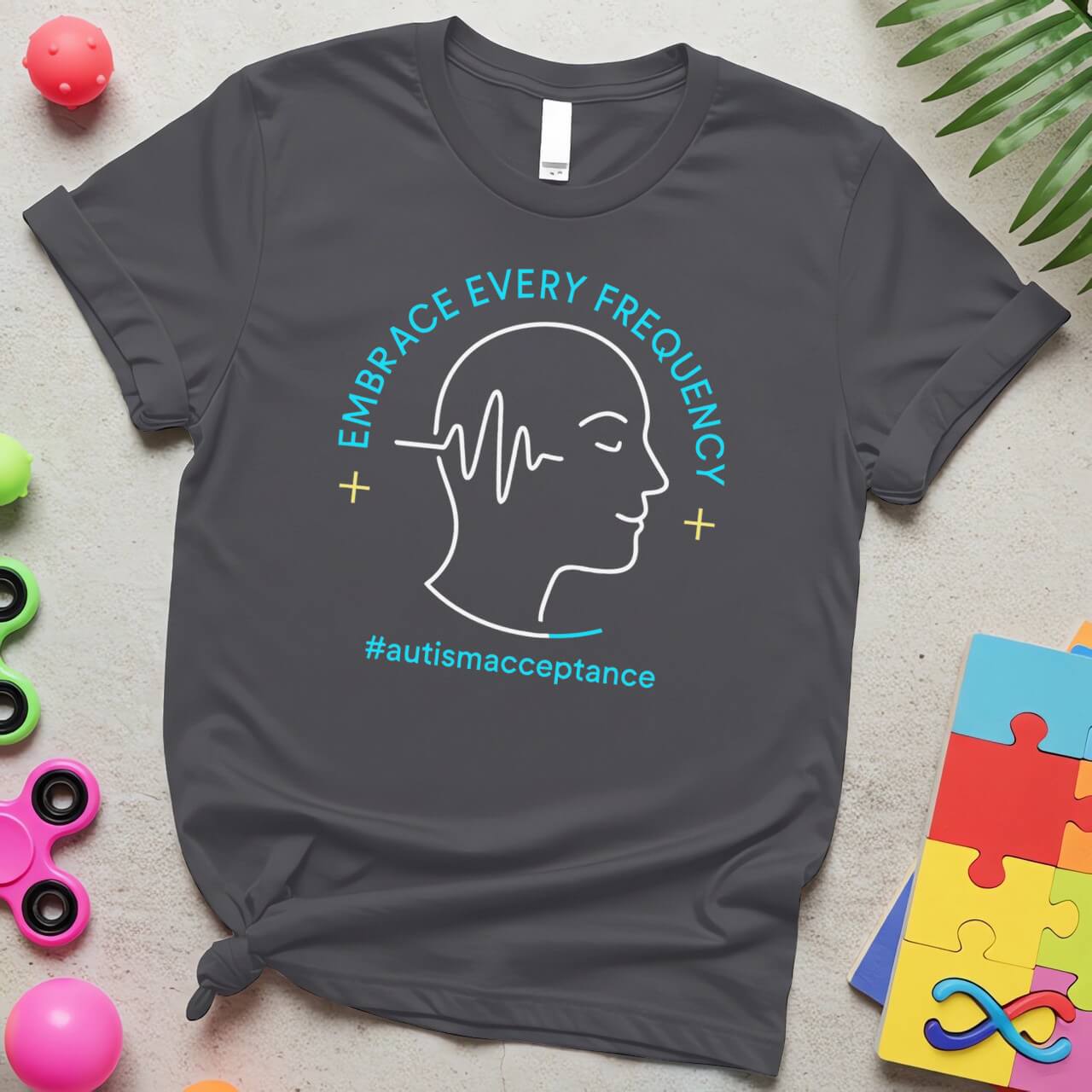 Embrace Every Frequency Autism Awareness Headline Graphic