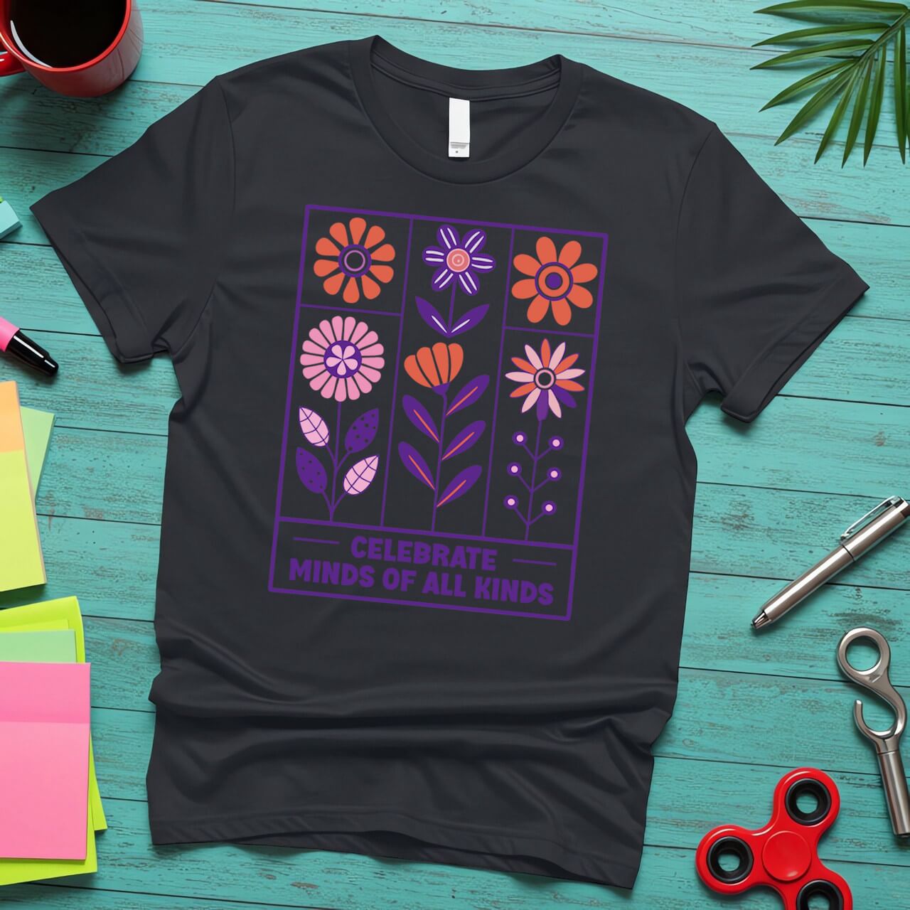 Neurodiversity Floral Block (Celebrate Minds of All Kinds Awareness)