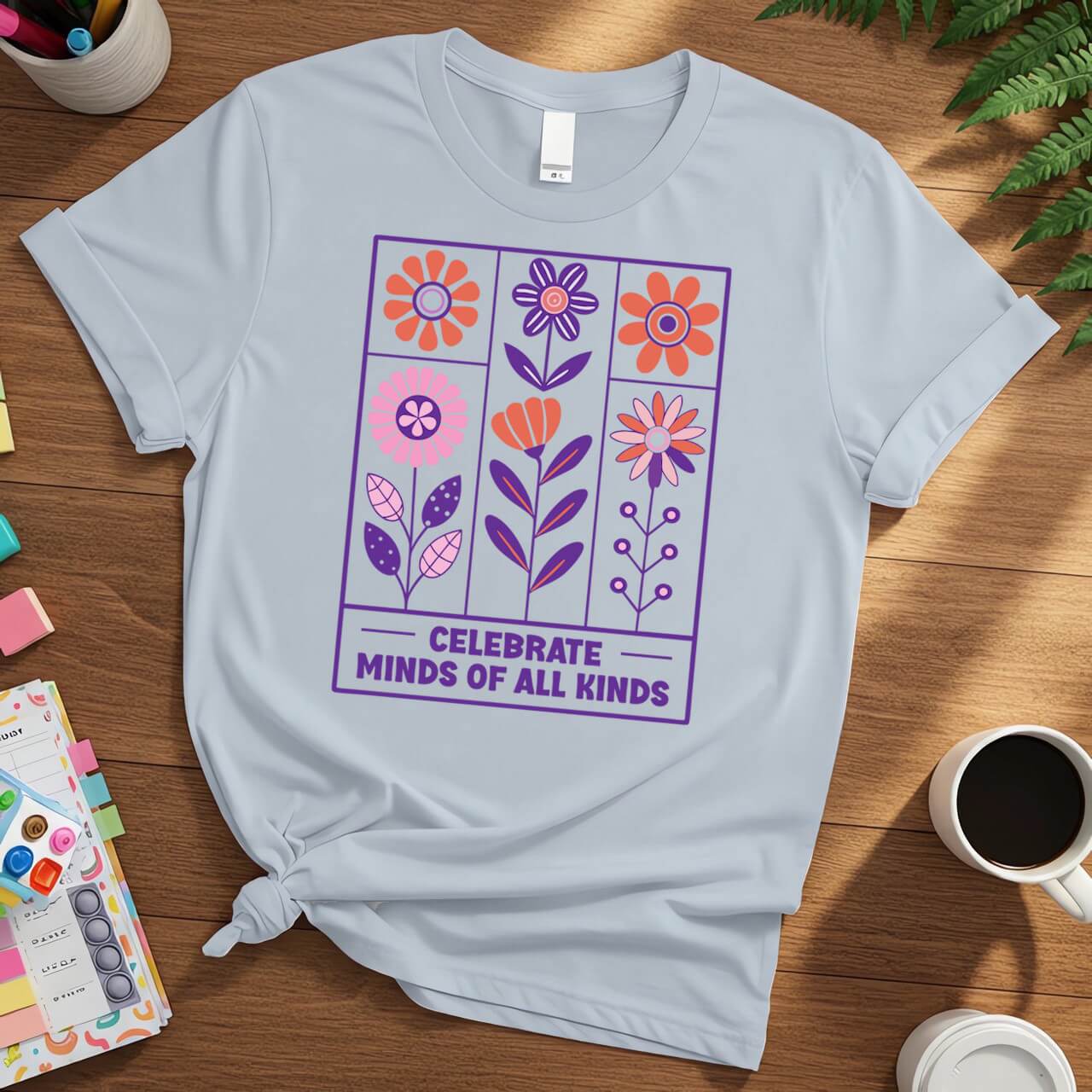 Neurodiversity Floral Block (Celebrate Minds of All Kinds Awareness)