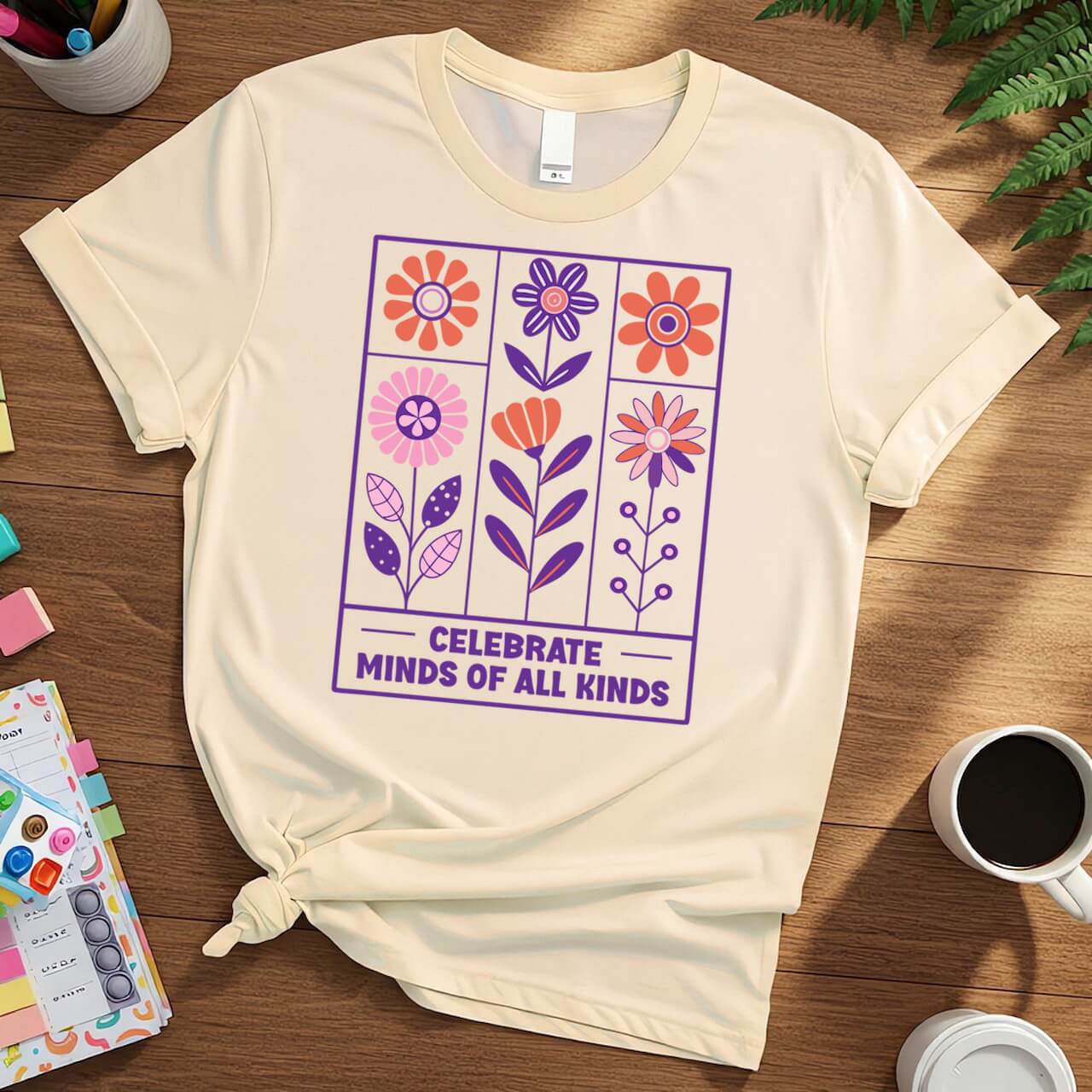 Neurodiversity Floral Block (Celebrate Minds of All Kinds Awareness)