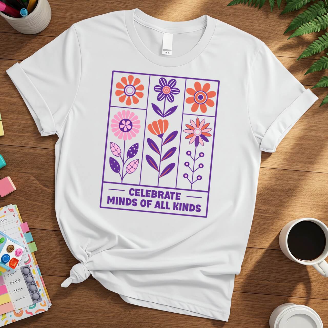 Neurodiversity Floral Block (Celebrate Minds of All Kinds Awareness)