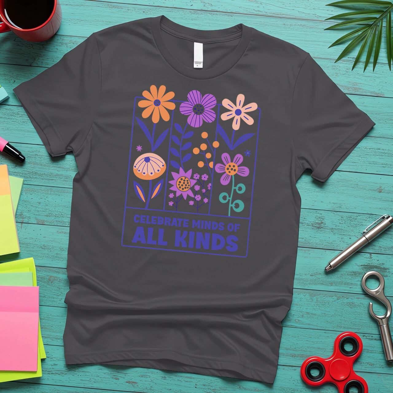 Colorful Floral Pattern (Celebrate Minds of All Kinds Awareness)