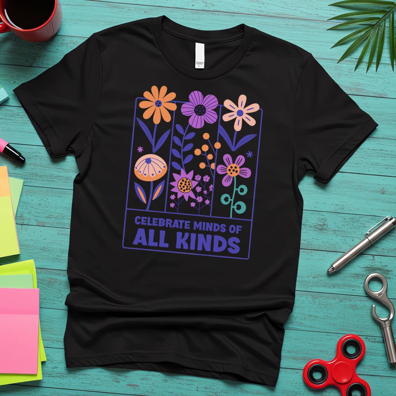 Colorful Floral Pattern (Celebrate Minds of All Kinds Awareness)