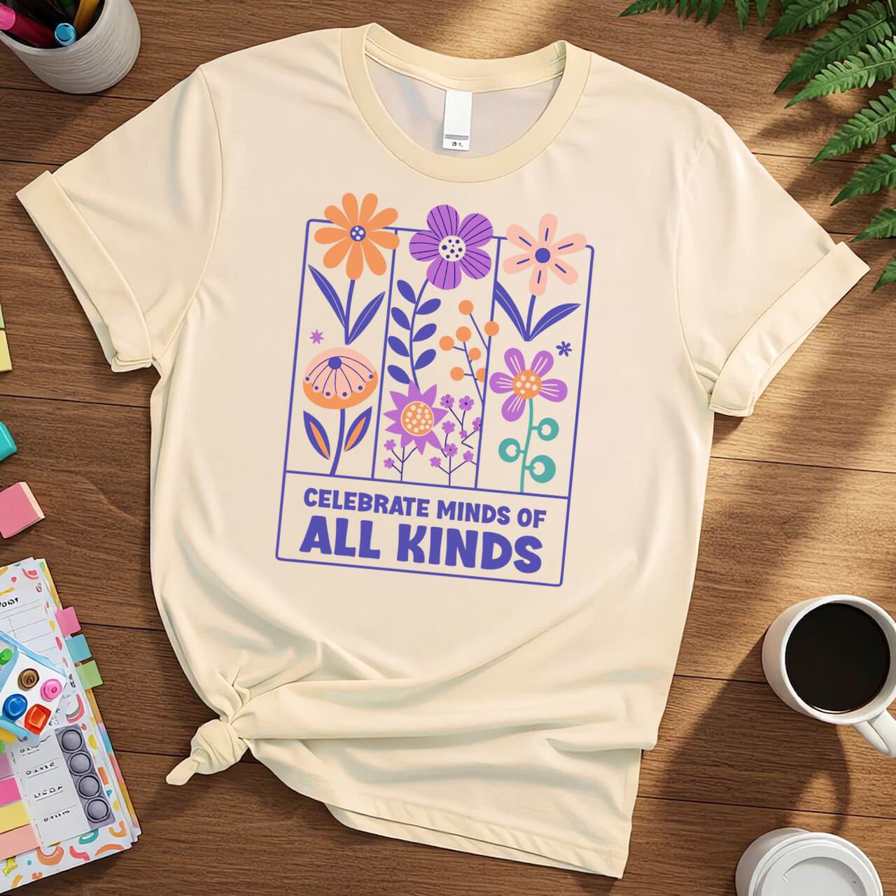 Colorful Floral Pattern (Celebrate Minds of All Kinds Awareness)