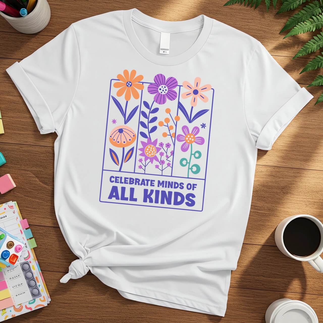Colorful Floral Pattern (Celebrate Minds of All Kinds Awareness)