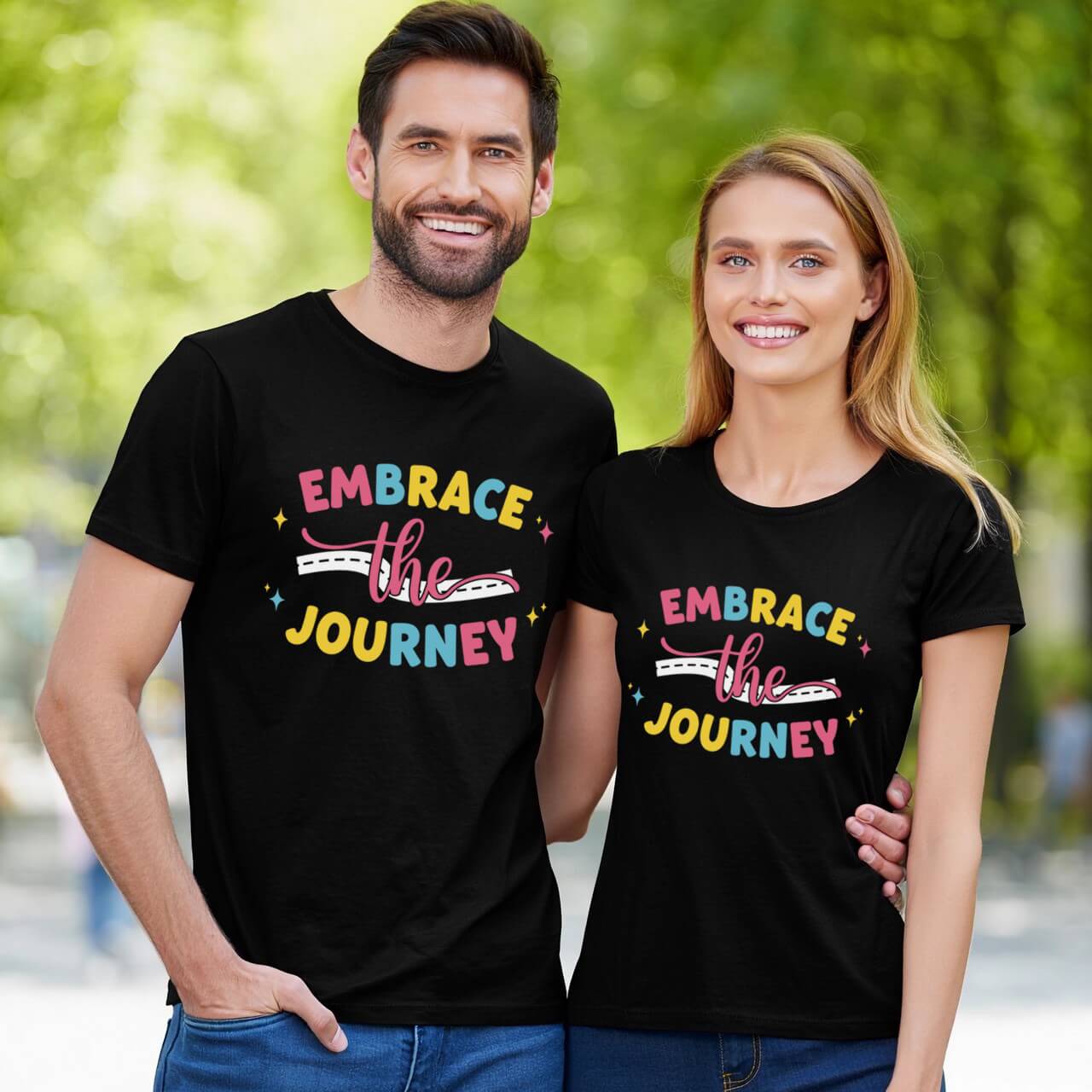 Pastel Script Graphic (Embrace the Journey Road Design)