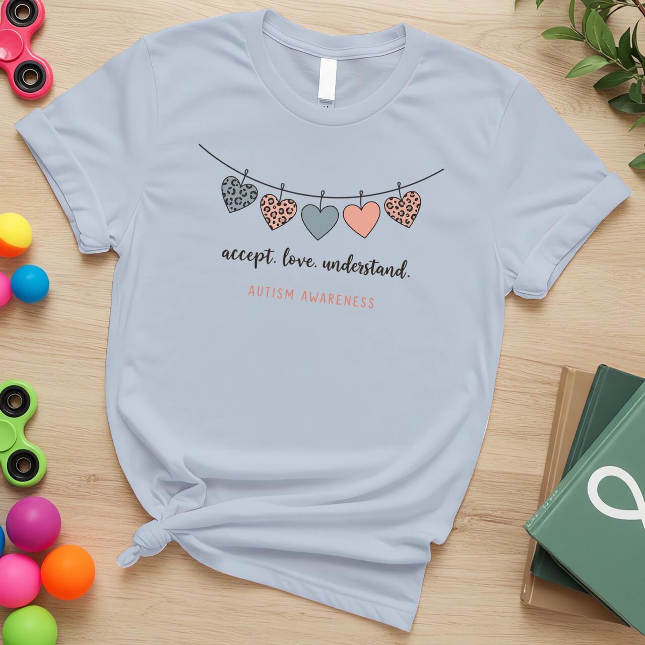 Hanging Patterned Hearts (Accept Love Understand Autism Awareness)