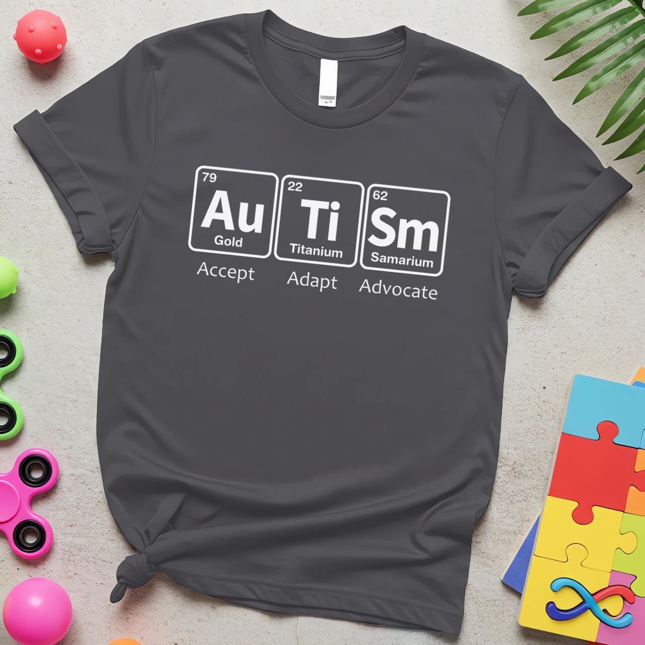 Periodic Table Elements (Accept Adapt Advocate Autism Awareness)