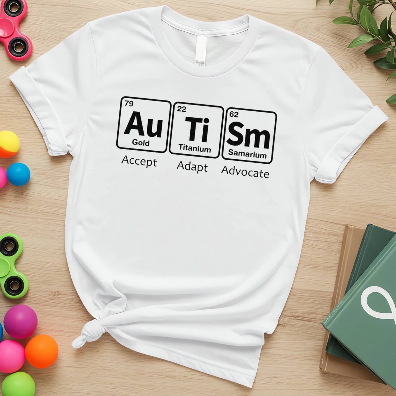 Periodic Table Elements (Accept Adapt Advocate Autism Awareness)