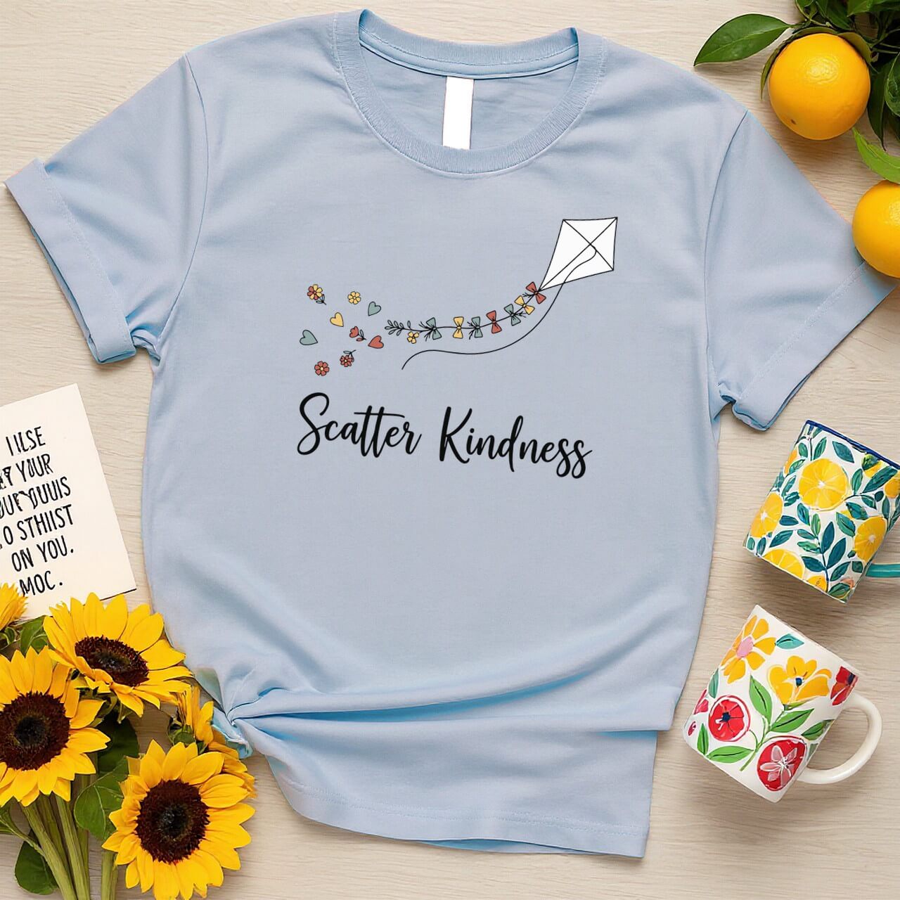 Scatter Kindness Kite (Whimsical Positivity Graphic)