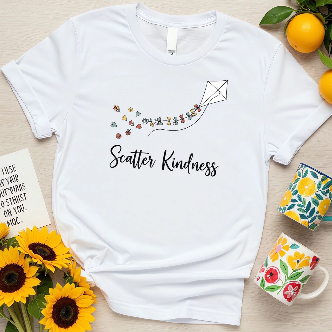 Scatter Kindness Kite (Whimsical Positivity Graphic)