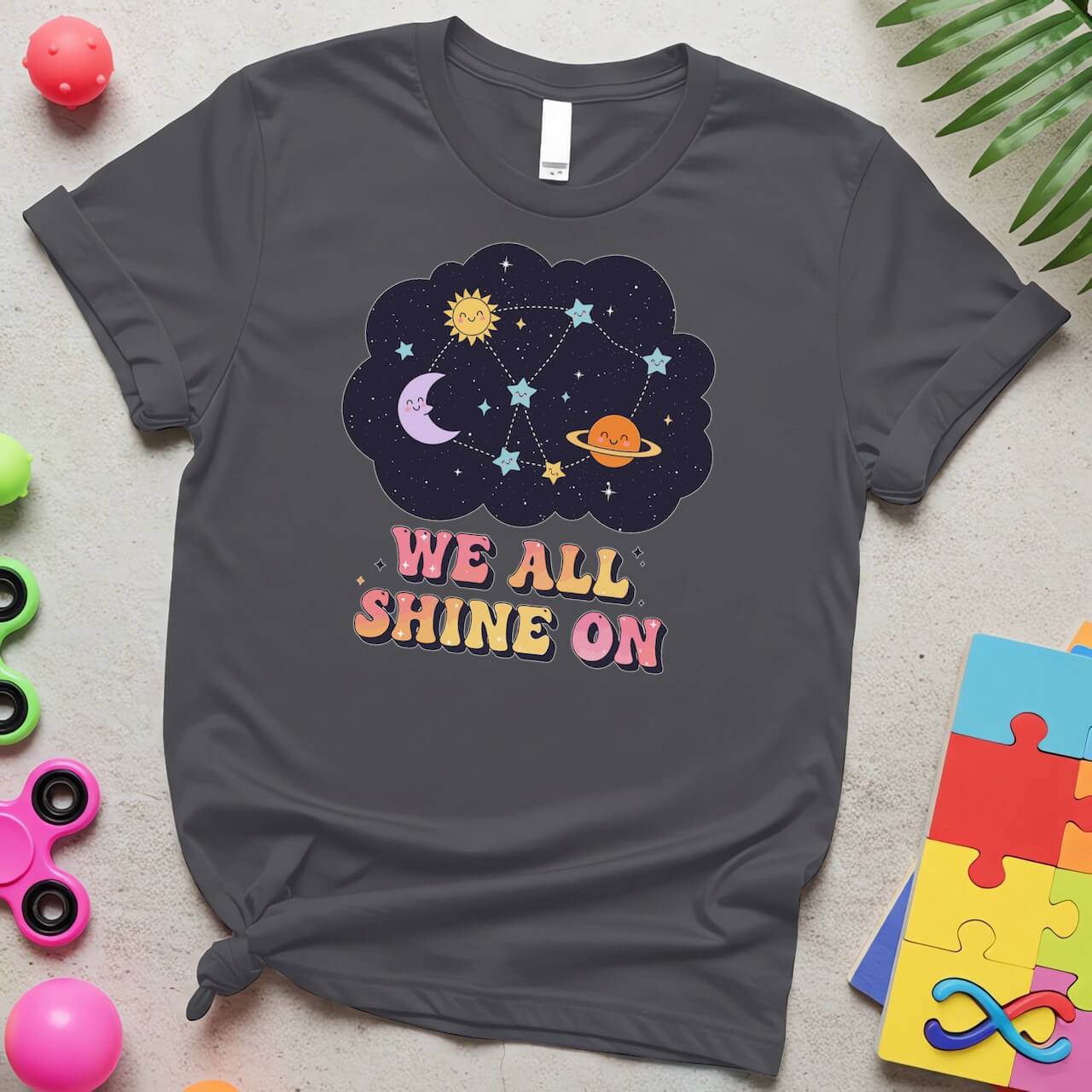 We All Shine On Autism Acceptance Cosmic Space Design