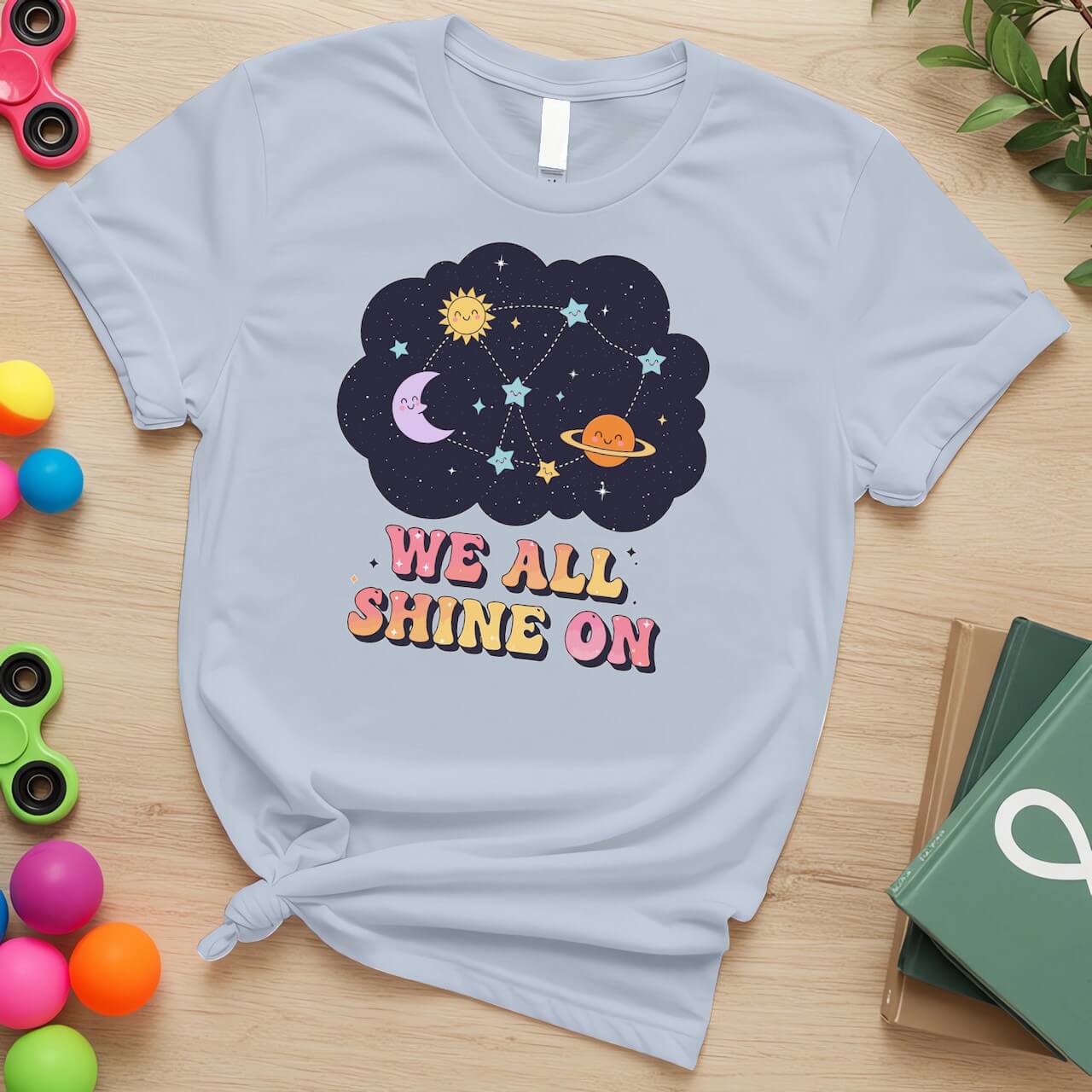 We All Shine On Autism Acceptance Cosmic Space Design