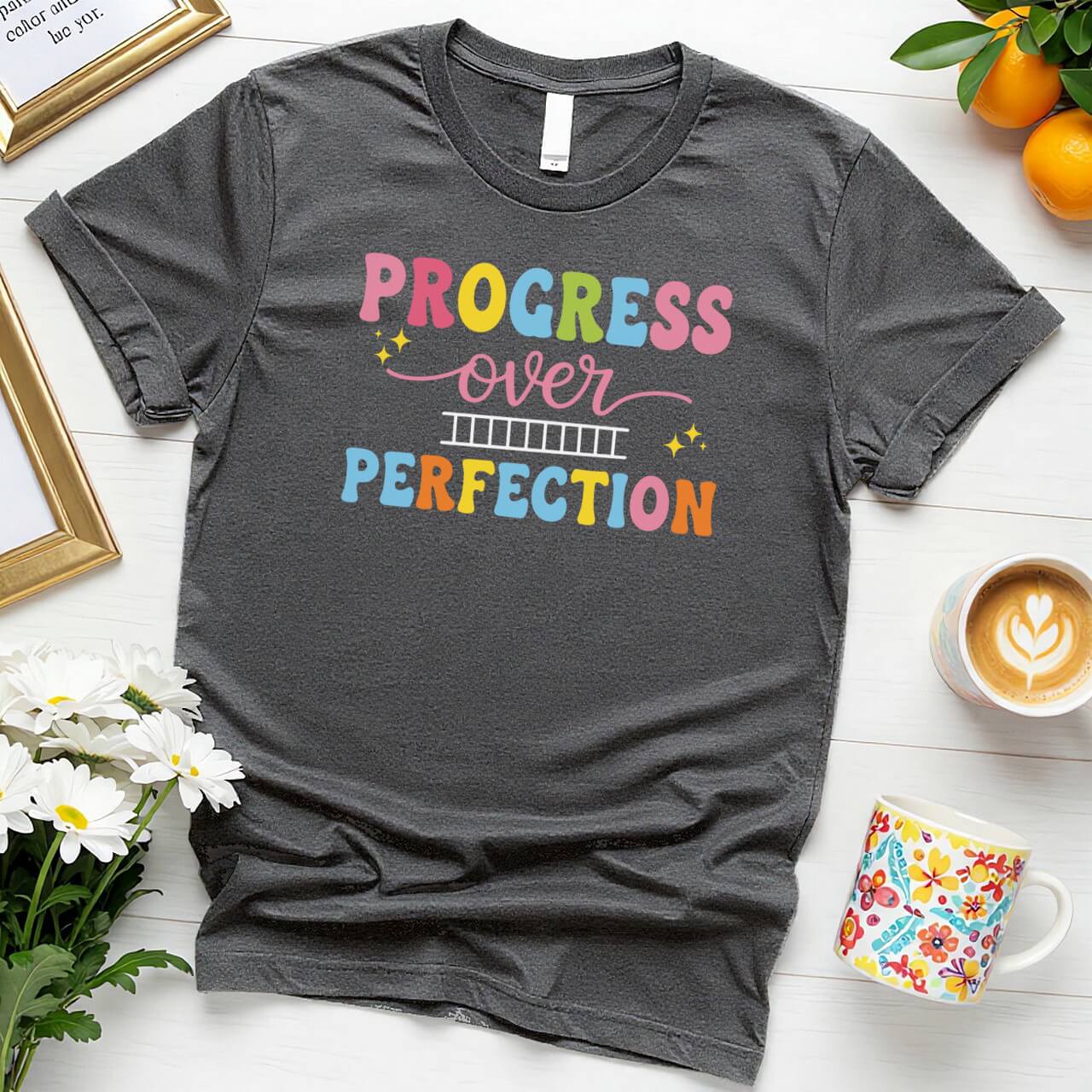 Colorful Motivational Design (Progress Over Perfection)