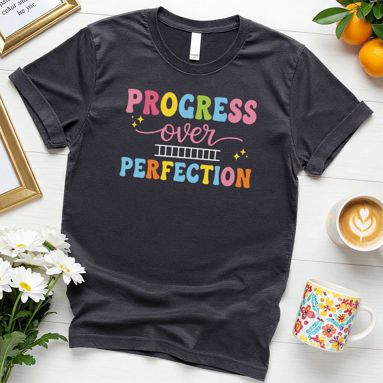 Colorful Motivational Design (Progress Over Perfection)