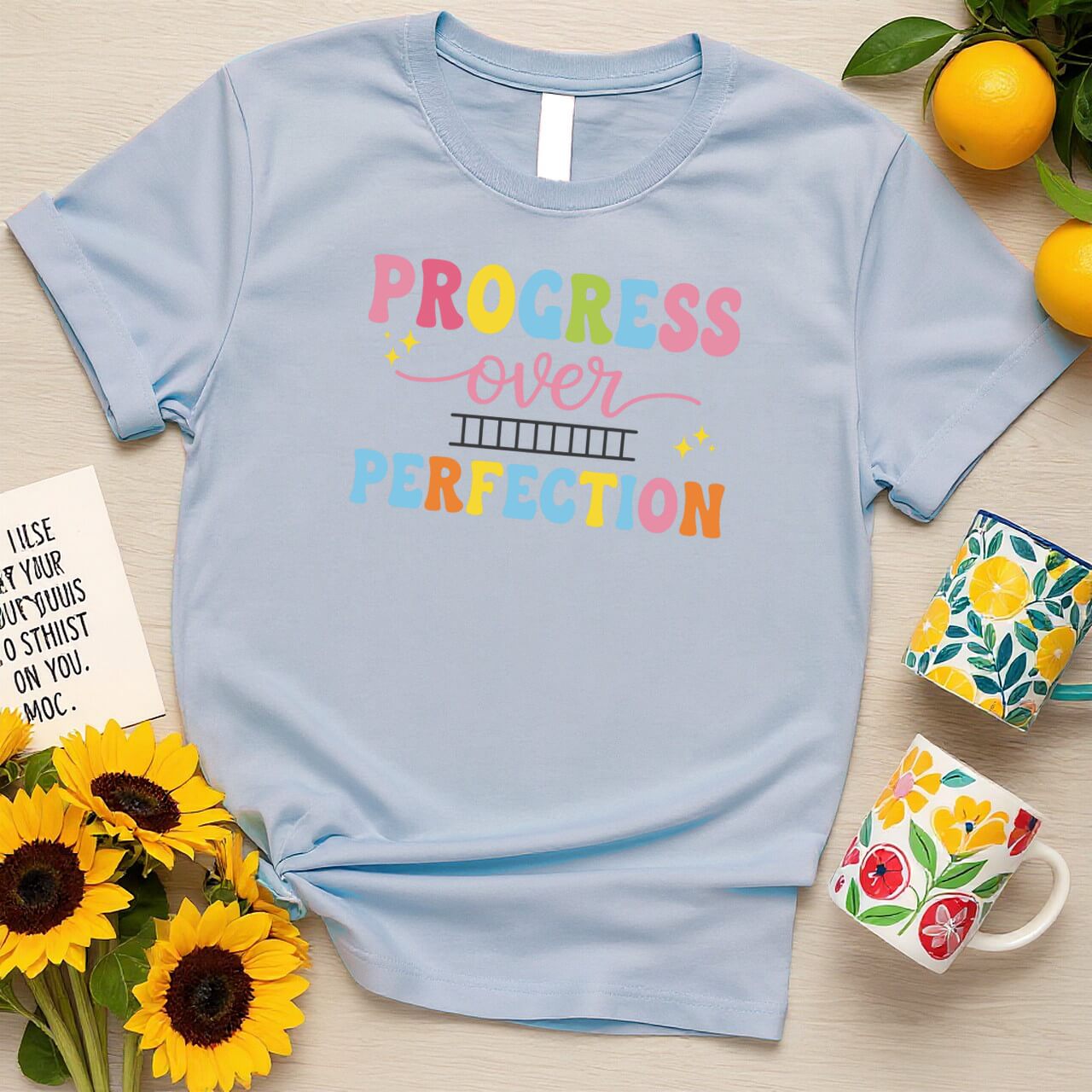 Colorful Motivational Design (Progress Over Perfection)