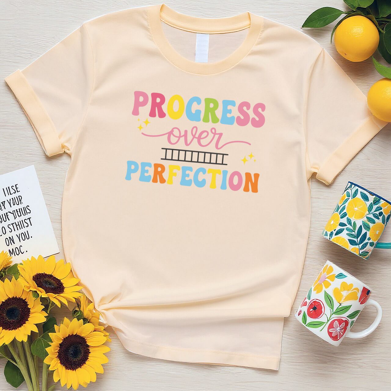 Colorful Motivational Design (Progress Over Perfection)