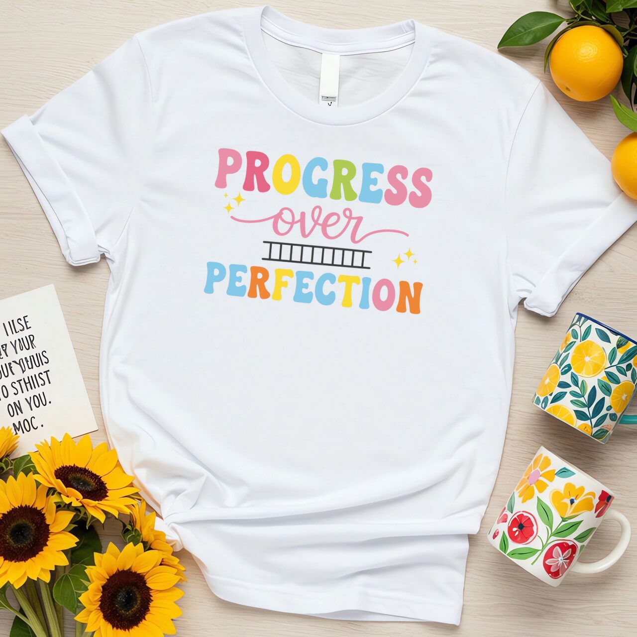 Colorful Motivational Design (Progress Over Perfection)