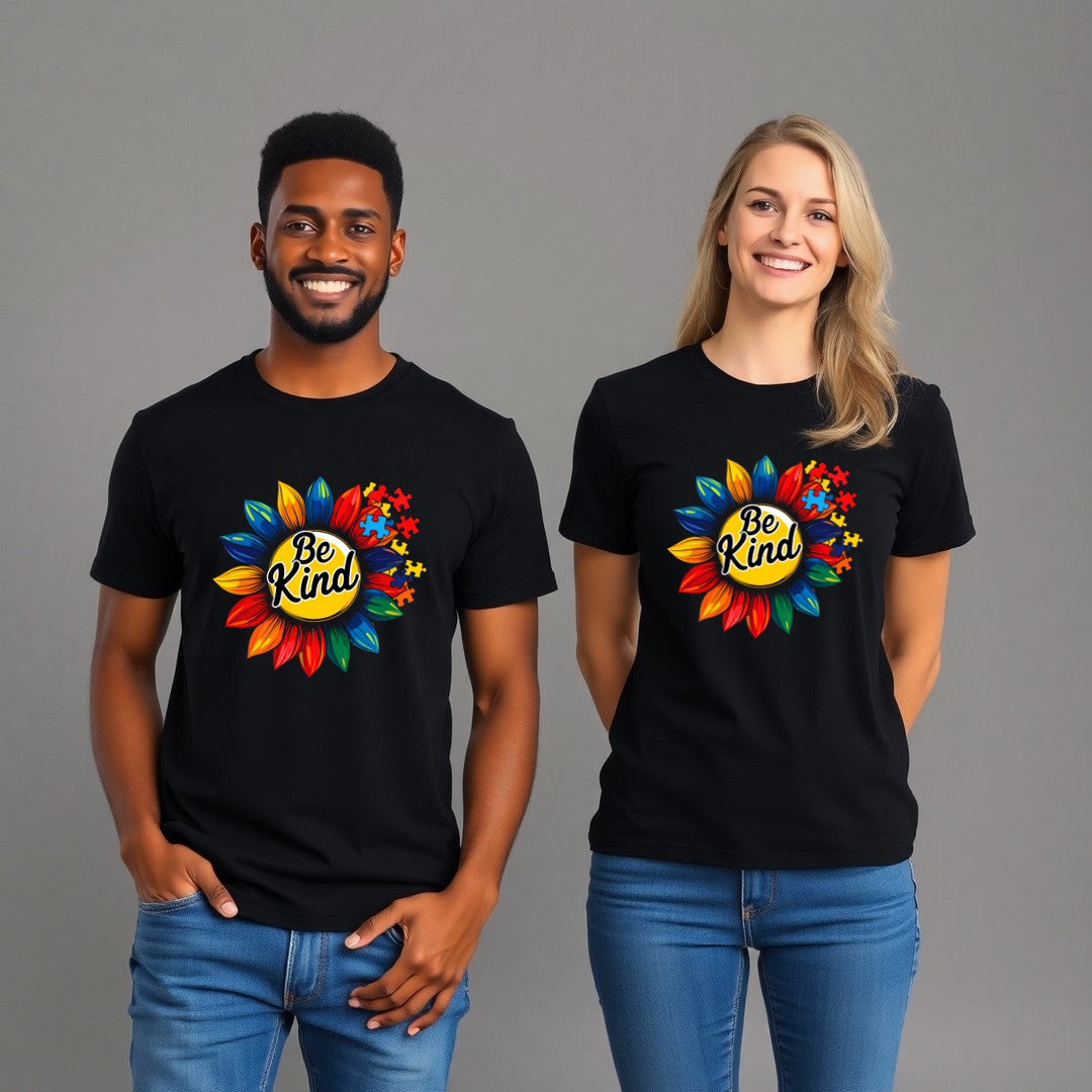 Be Kind ADHD Autism Awareness (Colorful Sunflower Puzzle)