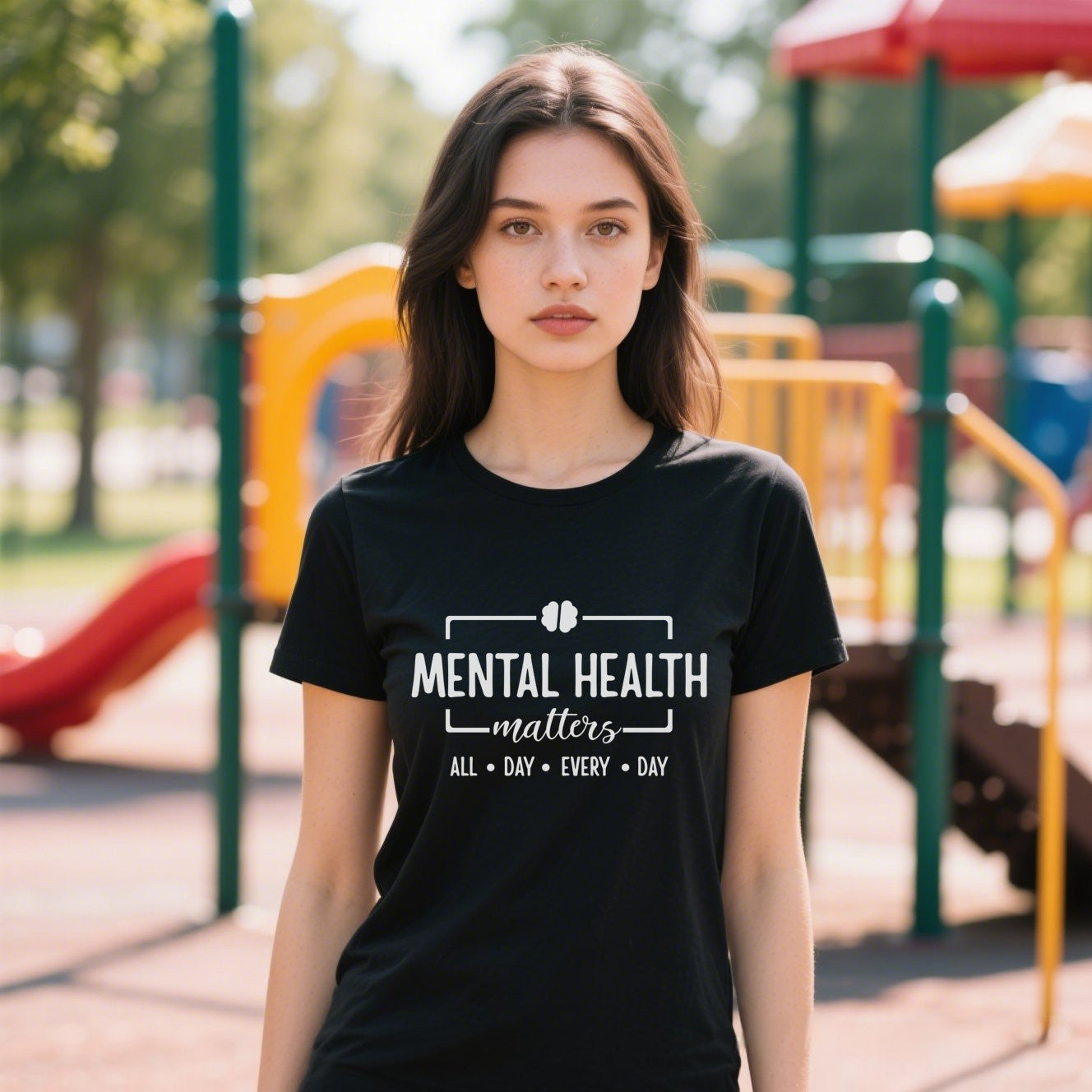 Mental Health Matters T-Shirt – Bold Message in Classic Black & White