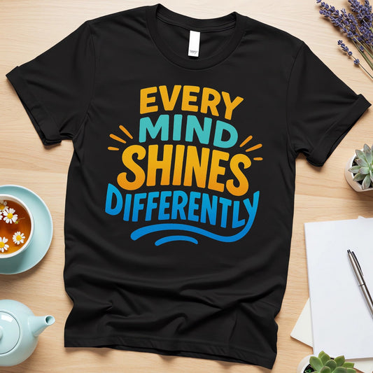 Every Mind Shines Differently (Mental Health Awareness Graphic)