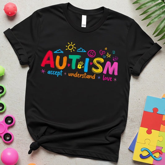 Autism Awareness – Colorful Doodle Edition (Accept, Understand, Love)