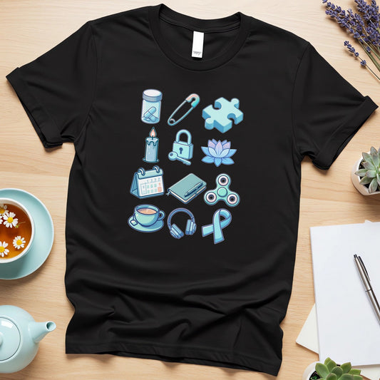 Mental Wellness Tools (Illustrated Self-Care Symbols Design)