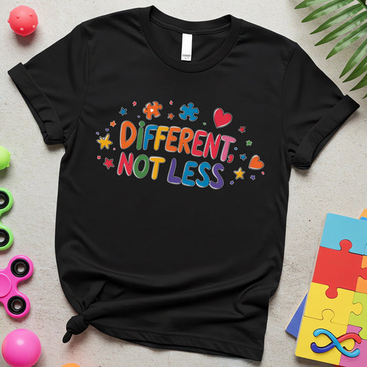 Different Not Less (Whimsical Puzzle & Heart Doodle)