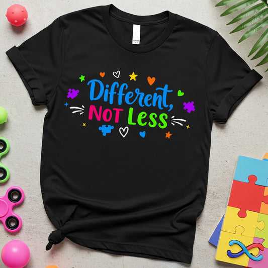 Different Not Less (Neon Stars & Puzzle for Neurodivergent Empowerment)