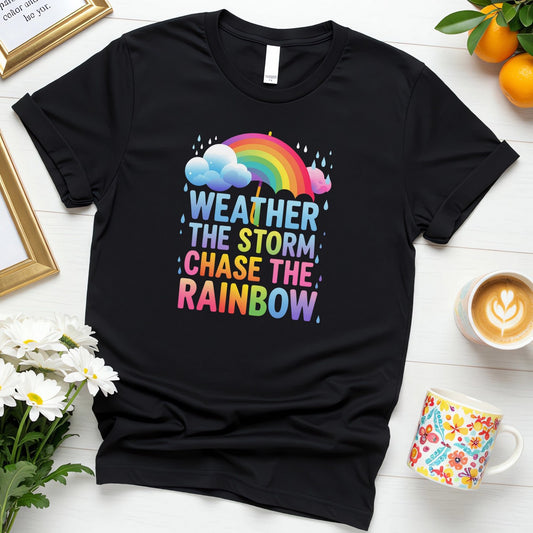 Inspirational Rainbow Graphic (Weather the Storm, Chase the Rainbow)