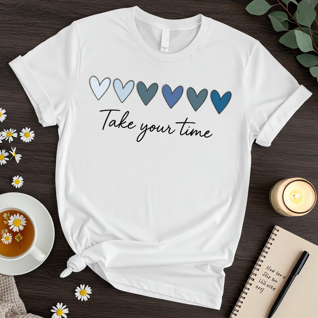Take Your Time (Mental Health Reminder with Gradient Heart Design)