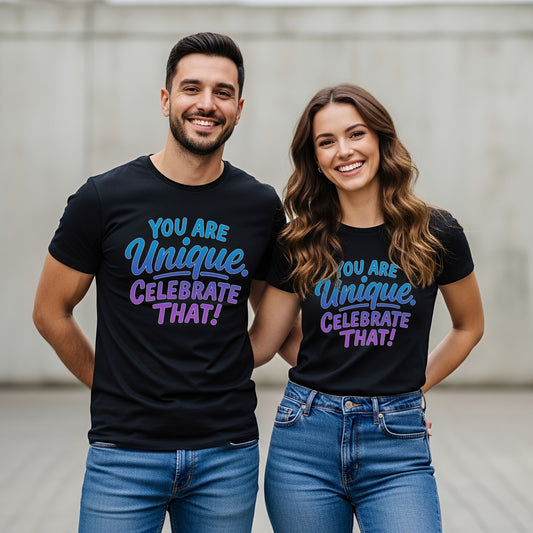 You Are Unique (Celebrate That! Bold Gradient Affirmation Design)