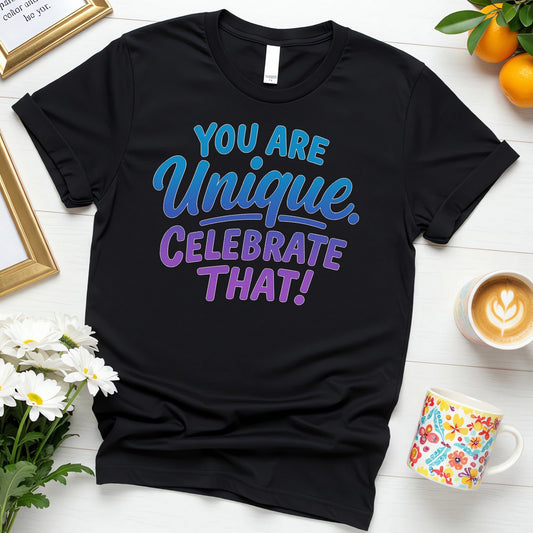 You Are Unique (Celebrate That! Bold Gradient Affirmation Design)
