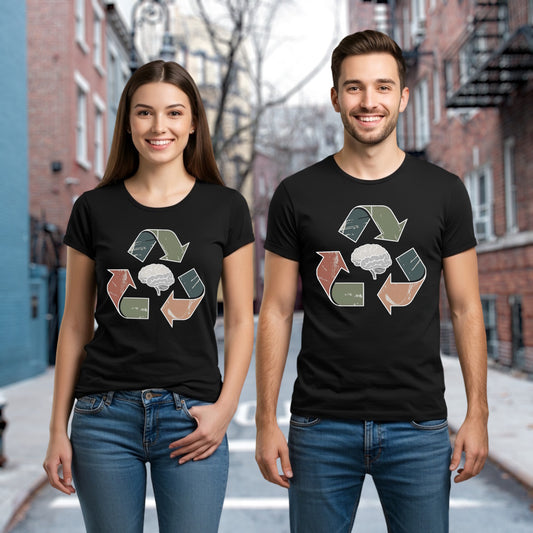 Mental Health Awareness (Recycle Symbol with Brain Design)