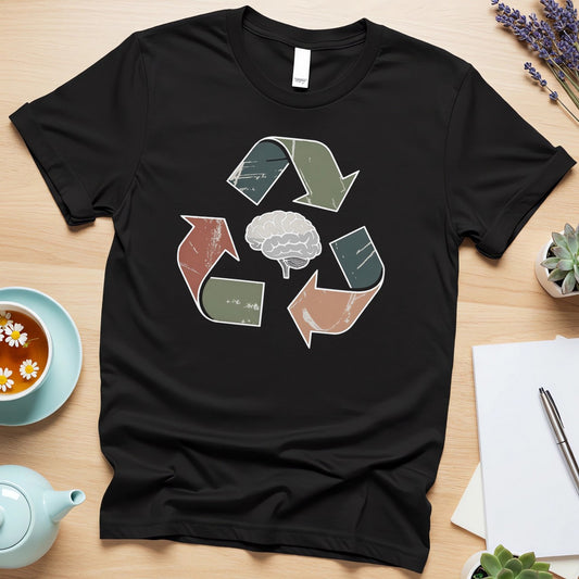 Mental Health Awareness (Recycle Symbol with Brain Design)