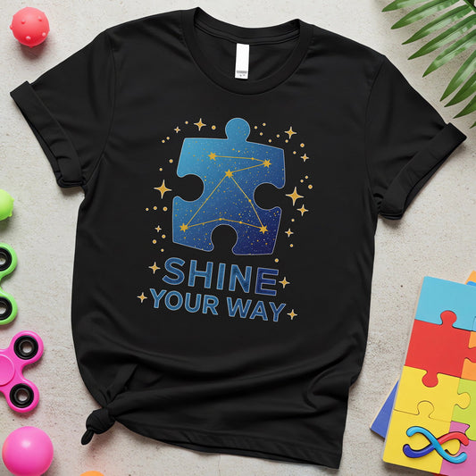 Shine Your Way Autism Support (Starry Puzzle Piece Constellation)