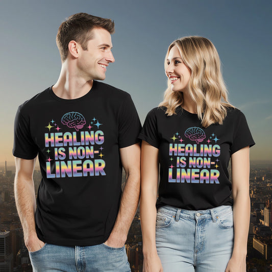 Gradient “Healing is Non-Linear” Pastel (Mindful Mental Health Graphic)