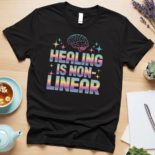 Gradient “Healing is Non-Linear” Pastel (Mindful Mental Health Graphic)